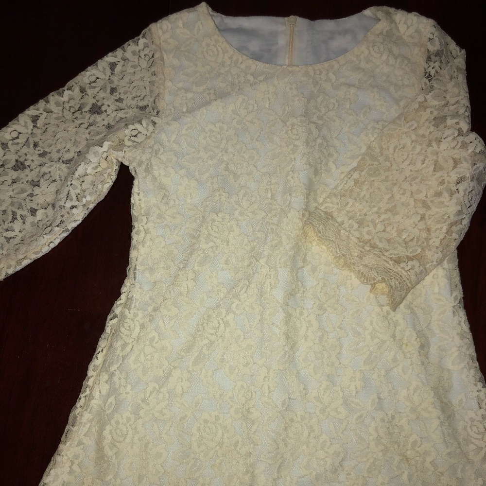 Ivory girls lace dress